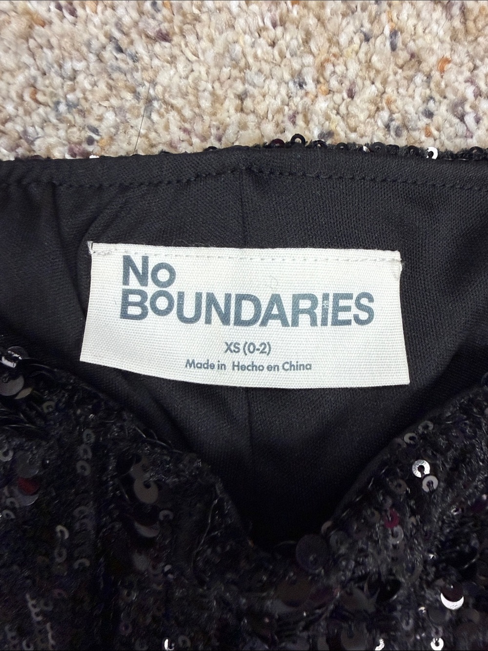 No Boundaries Black Sequin Maxi Skirt - Picture 3 of 3